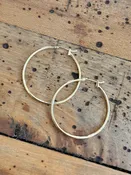 14k Gold plated Hoop Earrings - XLarge