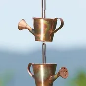 Ancient Graffiti Watering Can Rain Chain