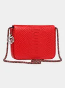 Downing Italian Python Leather Handbag Lipstick