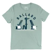 Adult Crew Neck - Ballard Bridge Heather Dusty Blue Tee (XS - 3XL) by Factory 43