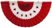 Canada Nylon Flag Bunting - Red/White/Red with Embroidered Maple Leaf