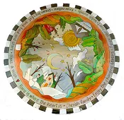 Black Checkered Seasonal Lazy Susan