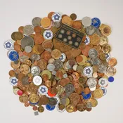 10.70lbs Assorted Tokens & Medals Job Lot 31005