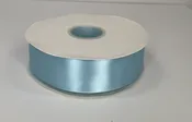 1 1/2" baby blue Ribbon single face Satin 100 Yds