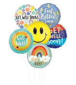 #1 Choice Get Well Balloon Bunch