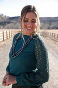 Women's Waffle Knit Blouse