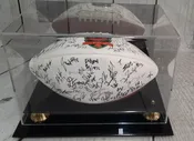 2010 Rose Bowl Autographed Football with case. Ohio State VS Oregon