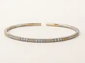 14K Diamond Flex Bangle with Hidden Clasp — Shannon's Fine Jewelry