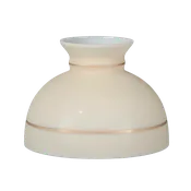 10" Tan with Gold Bands Oil Lamp Shade