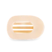 Almond Beige Large Flat Round Clip
