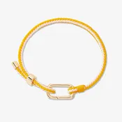 Carabiner Clasp Bracelet in Orange and White