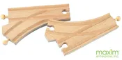 2 Pieces of Curved Wooden Switch Track