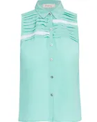 Alice Silk Sleeveless Button Up