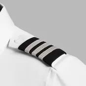 Epaulets - Black and Silver - 3 Stripe