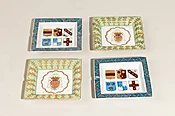 (4) Chinese Export Armorial dishes