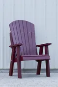 Heavy Duty Poly Lawn, Patio, Beach, and Fanback Camping Chair Cherry Wood