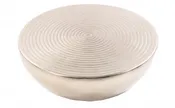 Silver Metal Monumental Modernist Coffee Table