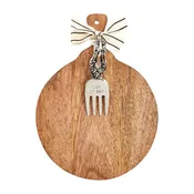 Round Cheese Board with Serving Fork