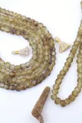 12mm Brown Swirl Ghana Krobo Beads, Recycled Jewelry Supplies