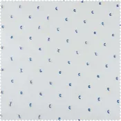 Altair Blue Geometric Patterned Faux Linen Swatch