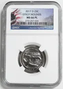 2017 D Quarter Effigy Mounds NGC MS 66 PL C119-06