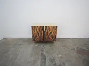 2-Door Wood Cabinet w/ Patterned Face  | Rebound Furniture & Consignment | Woodland Hills
