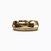 Brick Texture Wedding Band in 18K Gold | Bixlers®