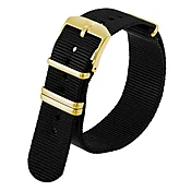 Black Nylon Webbing Strap - 24mm