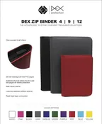 DEX ZIP BINDER 12 POCKET GREY