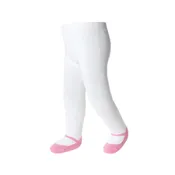 BABY GIRL TIGHTS with pink shoe-design. Comfort waist & anti-slip soles. 0-6 months