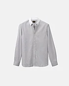 Black Stripe Contrast Collar Oxford Shirt