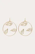 Abrie Leaf Hoop Earrings
