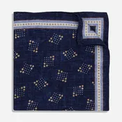 Acero Geo Navy Pocket Square