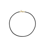 18K Black Leather Cord