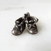 Vintage Sterling Silver Baby Booties Charm ETC6095