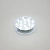Battery-Operated Cool White LED Base Light - Round