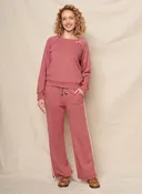 Sundry Amour Embroidery Sweatshirt in Tibet Red
