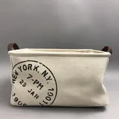 Canvas Basket with Handles (7x13x9)