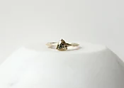 Cassiopeia Solitaire with Green Sunstone | 14k Yellow Gold | One of a Kind — TYTIN