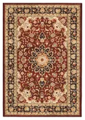 GLN Rugs Aphrodite - Machine Washable Area Rug - Red/Gold Home Rug