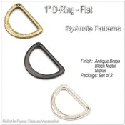 1" D-Ring - Flat (Set of Two)