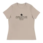 “Begin to Weave” Women’s Relaxed Fit T-Shirt – Designed by Nicole Snow