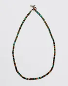 Heishi Bead Necklace with Turquoise Mix