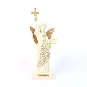 12" GOLD ANGEL LADY LIBERTY STATUE