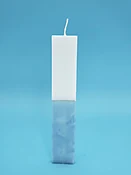 10" Lambatha Candle - Marbled Color Rectangular