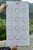 2027 Moon Calendar - Rose Gold