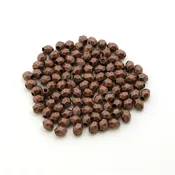100 pcs small faceted oval spacer beads, antique copper plated brass, 4mm