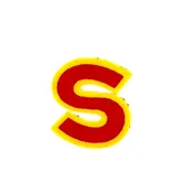 2.5” Letter S Appliqué - Embroidered - Red/Yellow