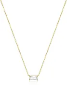Ellie Emerald Cut Pendant Necklace