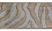 1 1/2" Beige Sand & Silvery White Zebra Woven Ribbon
